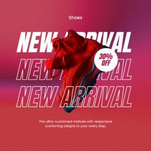 Red and White Gradient Simple Modern New Arrival Shoes Amazon Product Image (1)